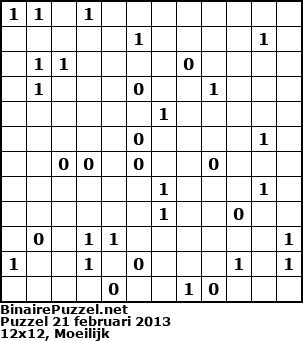 Binaire Puzzel