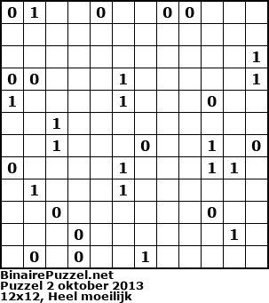 Binaire Puzzel