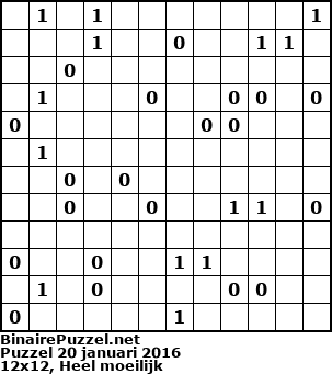 Binaire Puzzel