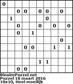 Binaire Puzzel