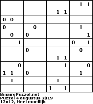Binaire Puzzel