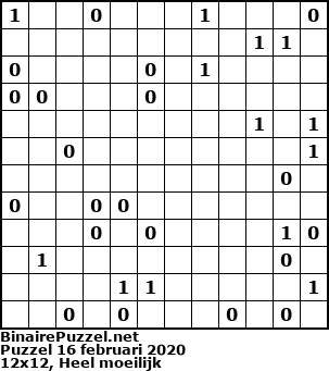 Binaire Puzzel