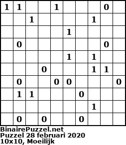 Binaire Puzzel