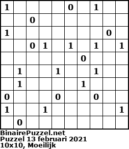 Binaire Puzzel