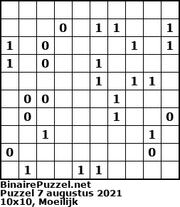 Binaire Puzzel