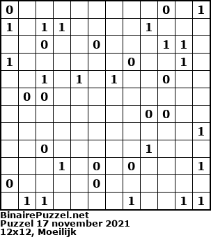 Binaire Puzzel