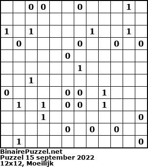 Binaire Puzzel