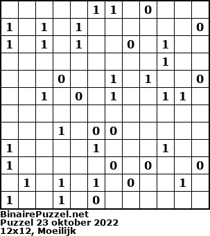 Binaire Puzzel