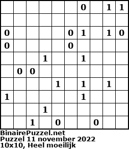 Binaire Puzzel