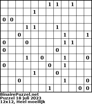 Binaire Puzzel