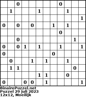 Binaire Puzzel