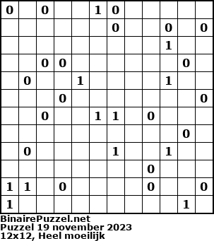 Binaire Puzzel