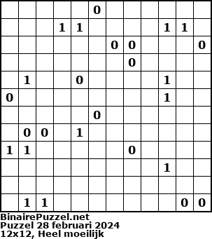 Binaire Puzzel