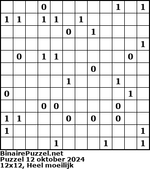 Binaire Puzzel