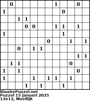 Binaire Puzzel