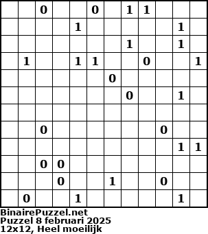 Binaire Puzzel