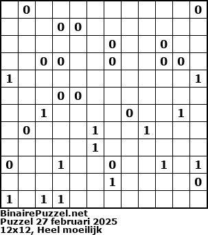 Binaire Puzzel