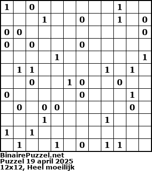 Binaire Puzzel