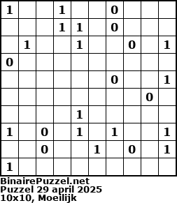 Binaire Puzzel