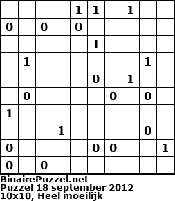 Binaire Puzzel