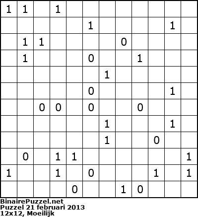 Binaire Puzzel