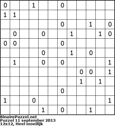 Binaire Puzzel