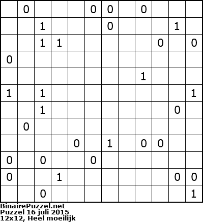 Binaire Puzzel