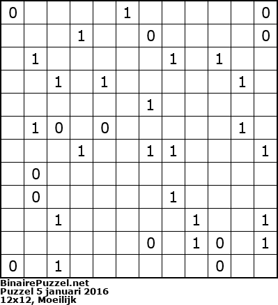 Binaire Puzzel