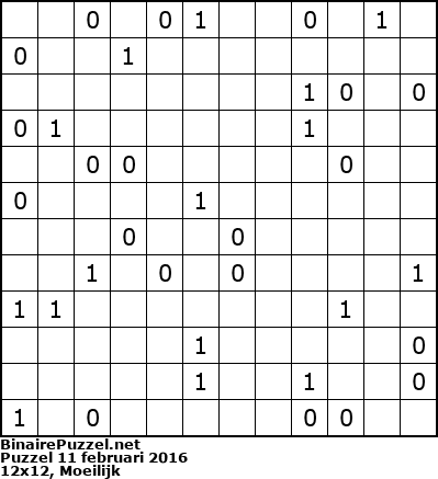 Binaire Puzzel