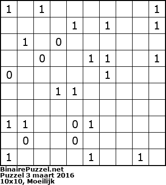 Binaire Puzzel