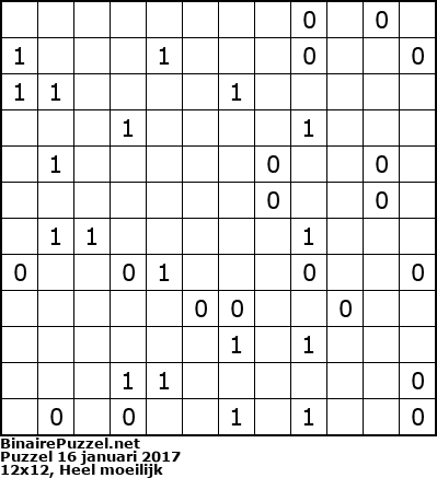 Binaire Puzzel