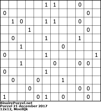Binaire Puzzel