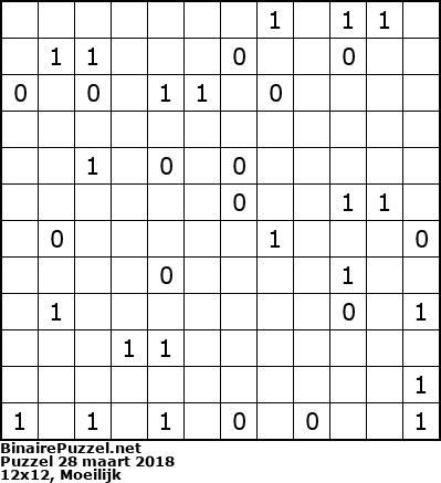 Binaire Puzzel