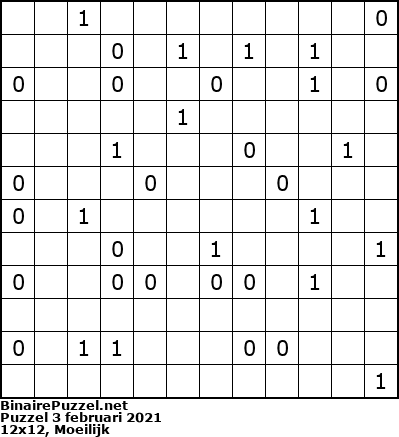 Binaire Puzzel
