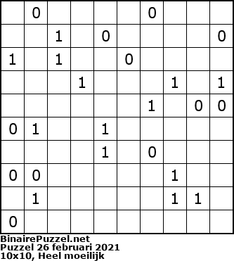 Binaire Puzzel