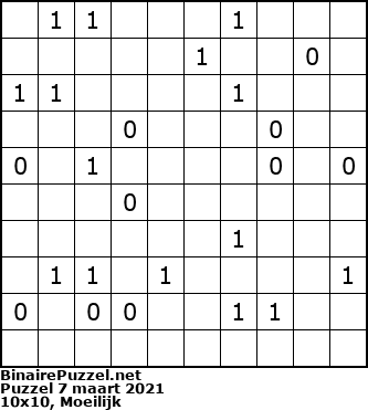 Binaire Puzzel