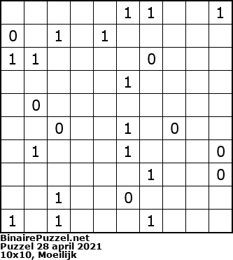 Binaire Puzzel