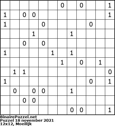 Binaire Puzzel