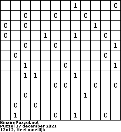 Binaire Puzzel