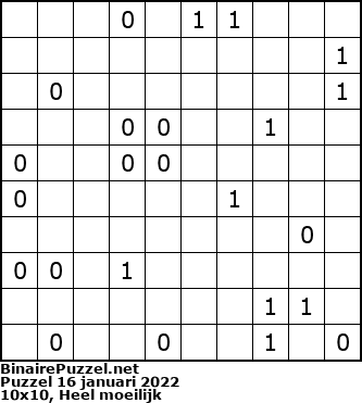 Binaire Puzzel
