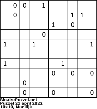 Binaire Puzzel