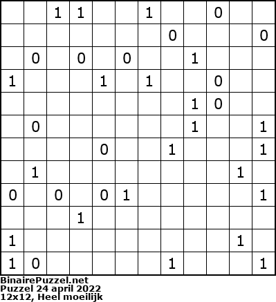 Binaire Puzzel