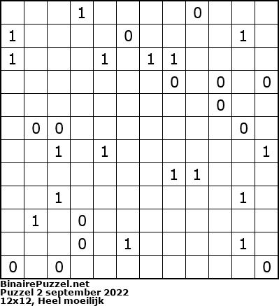 Binaire Puzzel