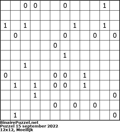 Binaire Puzzel