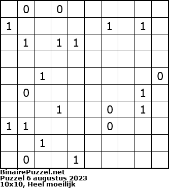 Binaire Puzzel