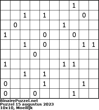 Binaire Puzzel