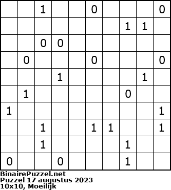 Binaire Puzzel