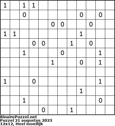 Binaire Puzzel