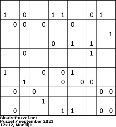Binaire Puzzel