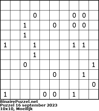 Binaire Puzzel